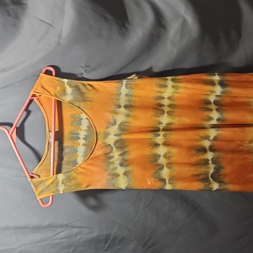 Woman's L Tie Dyed Full Length Dress